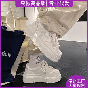 Thick bottom small white shoes women's 2025 new explosions increased summer breathable women's shoes casual shoes sneaker women's shoes for children
