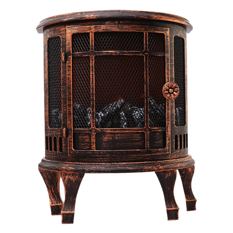 Nueva chimenea carbón fuego viento lámpara brasero decoración Navidad escena decoración de la ventana decoración del hogar