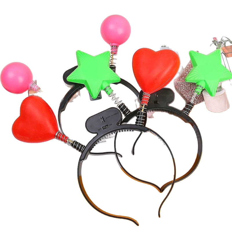 LED luminoso pin de cabello de cinco estrellas cinco estrellas toque de cabello de amor estrella luna corona de cabello de luces nocturnas ventas transfronterizas calientes