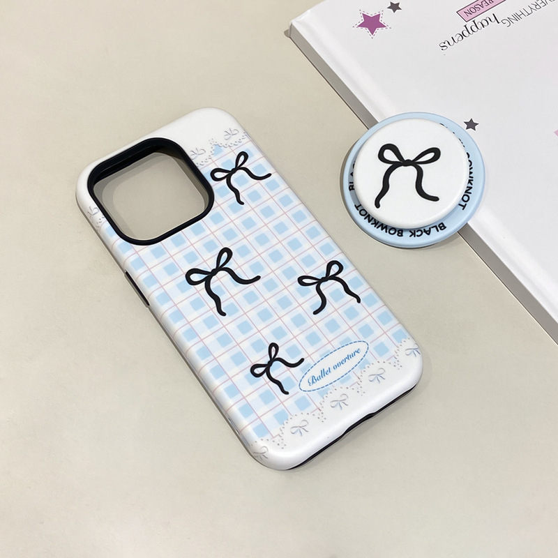 磁気フィルムつや消しツーインワン日本と韓国スタイルのリボン Apple 16ProMax/15 携帯電話ケース落下防止に適しています|undefined