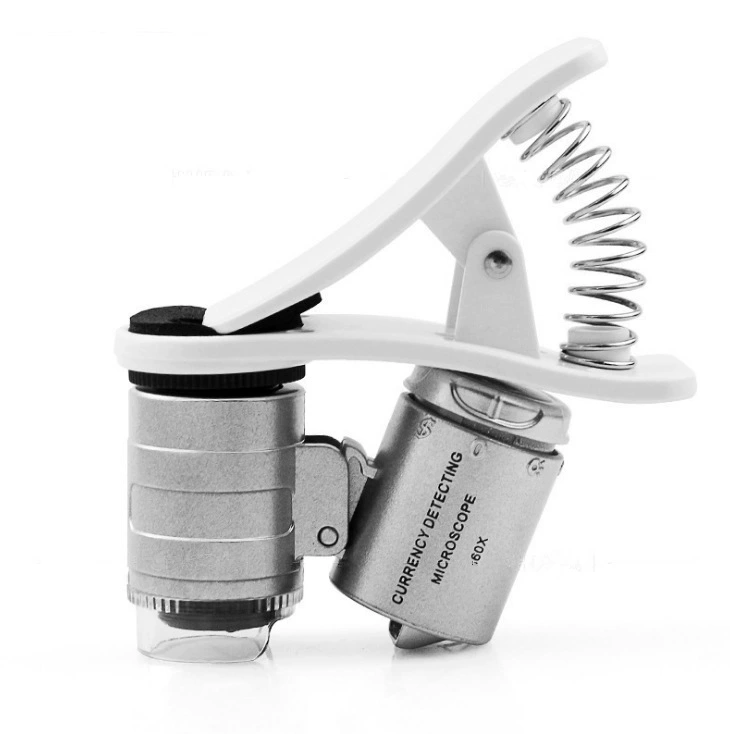 Зарубежный микроскоп с зажимом для электронной коммерции 60-кратное увеличение мобильного телефона увеличительное стекло Ювелирные изделия антикварная идентификация 9882 Вт