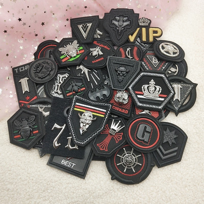 goods in stock computer Embroidery hardware black Leatherwear Embroidery decorate Micro-Cap Cloth sticker Clothing accessories Leather standard