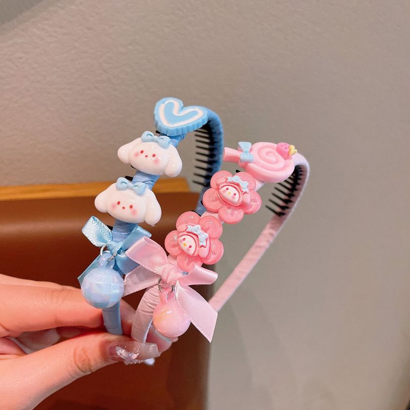 儿童发箍女童可爱库洛米发卡带齿防滑不伤发碎发整理神器发卡头饰|undefined