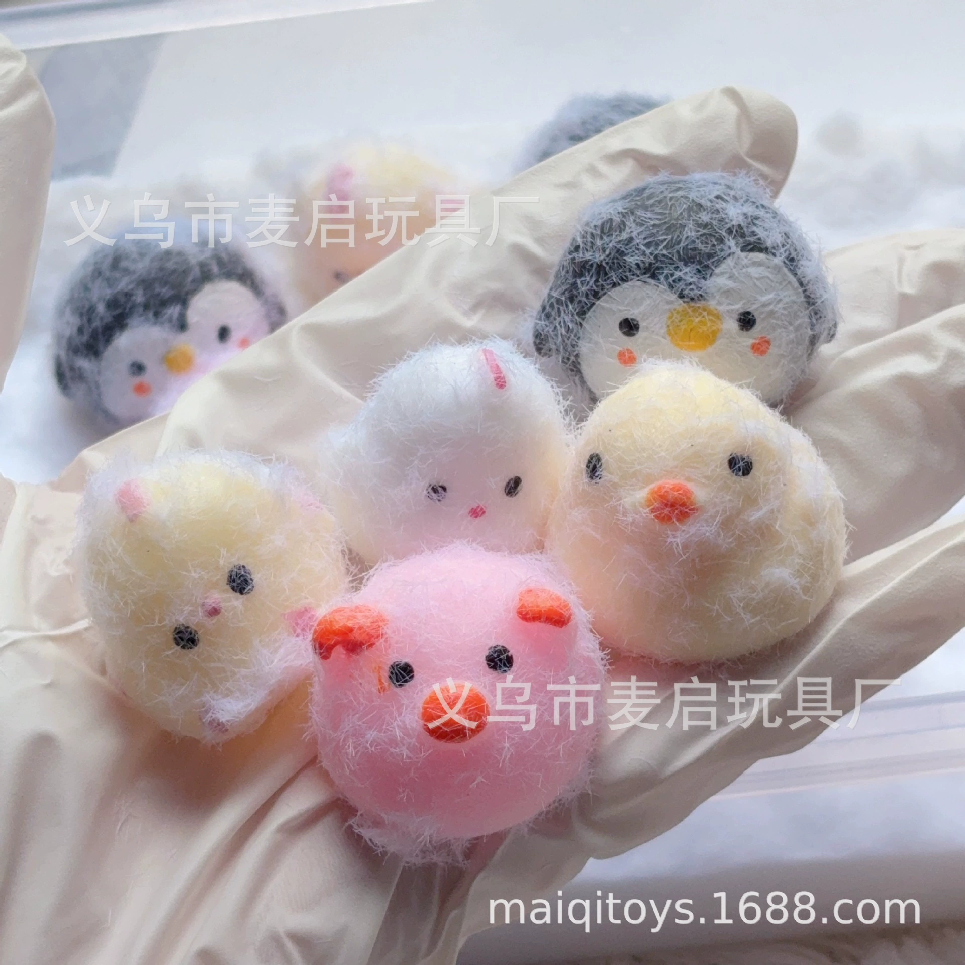 Птенцы, птенцы, пингвины, утята, щепотка, разжимая игрушки, мини-медленный отскок, маленький нос, имитация животных, подвеска