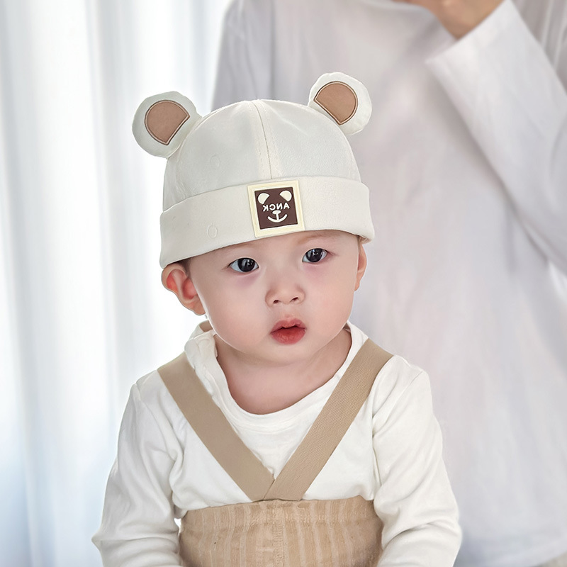 Sombrero para bebés primavera y otoño lindo pequeño niño Sombrero de primavera bebé delgado para salir a respirar gorra de piel de melón para niños