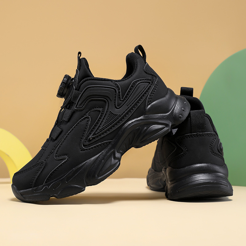 Comercio exterior transfronterizo zapatos para niños zapatos deportivos de piel zapatos de corrida blancos zapatos giratorios para estudiantes de niñas