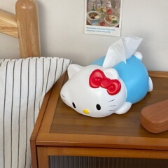 新しいかわいい猫のティッシュボックス家庭用樹脂ティッシュボックスデスクトップ漫画の装飾品リビングルームバスルームトイレットペーパーボックス