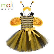 欧美儿童连衣裙小蜜蜂套装 外贸女童纱裙蓬蓬裙 跨境tutu dress