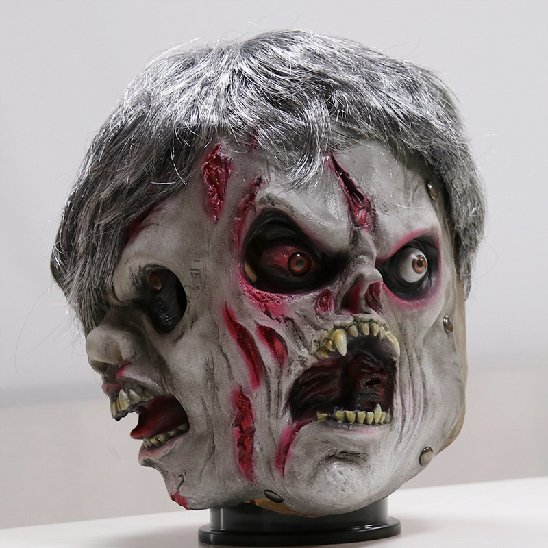Novidade e uso especial Máscara brilhante Halloween horror zumbi chapéu cosplay traje engraçado cena assustadora complicada adereços_voghion.com