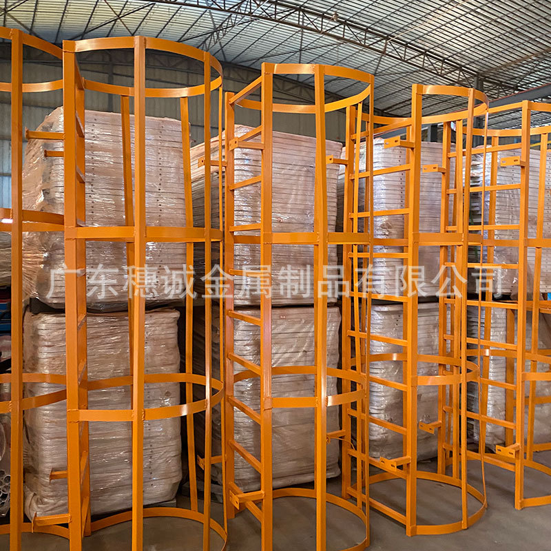 镀锌钢爬梯护笼厂房爬梯钢爬梯建筑爬梯深井基坑镀锌爬梯可焊接
