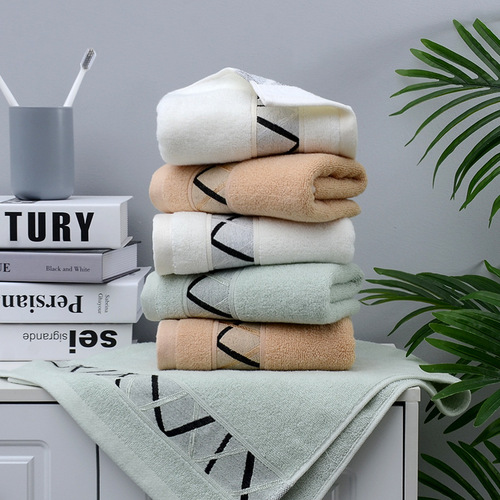 Towel pure cotton adult water-absorbent face wash bath towel twill cut-off thickened facial towel commercial super couple gift towel