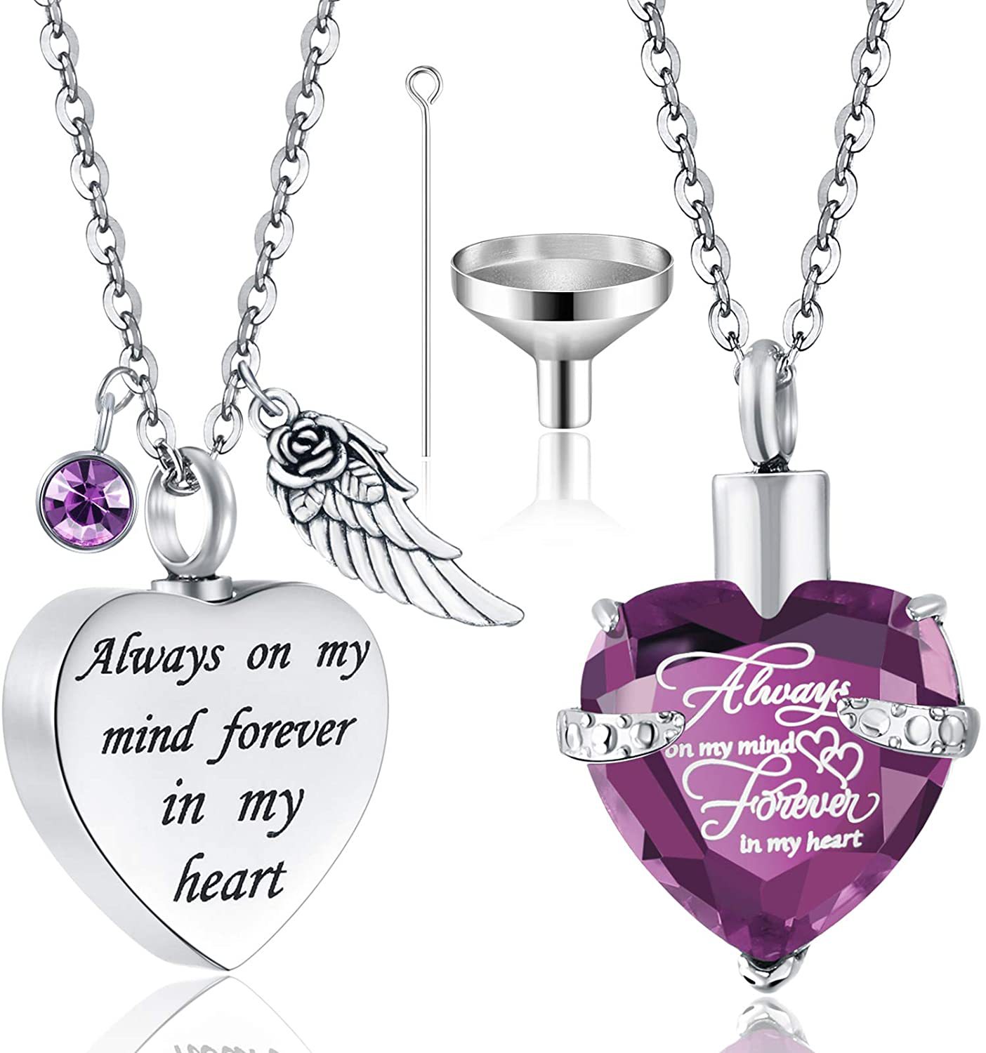 Joyería conmemorativa de cenizas de hueso fijo collar de vidrio tallado mascota ataúd cinerario cumpleaños amor colgante piedra collar de acero inoxidable