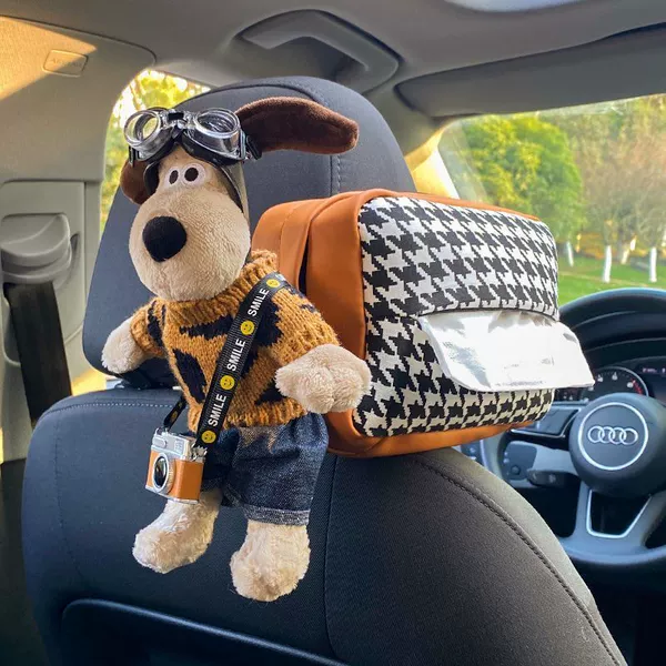 Yellow and black sweater dog [[brown houndstooth tissue bag] [2024] houndstooth tissue bag