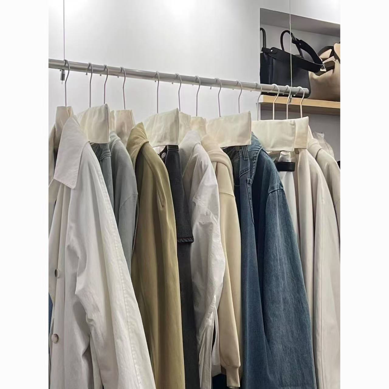 High-End Clothing Store Hangers, Non-Slip Cotton and Linen, Anti-Deformation, Logo-Printed Hanger Covers, Thickened Fabric, Fine Lettering, Black Lettering