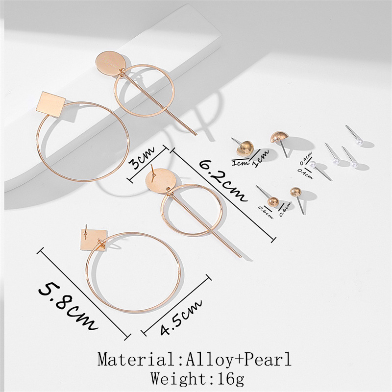 Mode Géométrique Alliage Placage Perles Artificielles Femmes Des Boucles D'oreilles 1 Jeu display picture 39