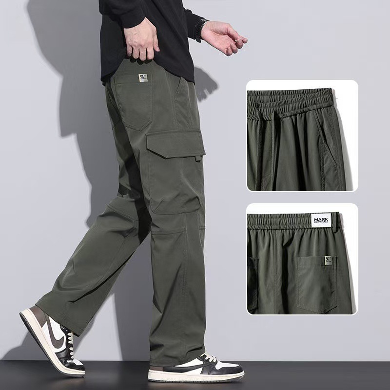 Manufacturer Wholesale Trendy Casual Men's American Straight-Leg Cargo Pants Men's Spring and Summer Everyday Versatile Long Pants