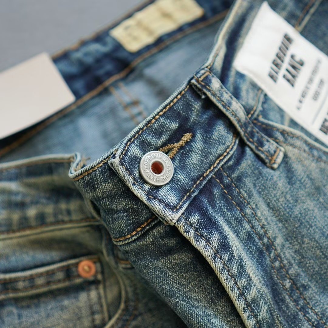 Jeans cargo homme coupe large style rétro décontracté polyvalent_voghion.com
