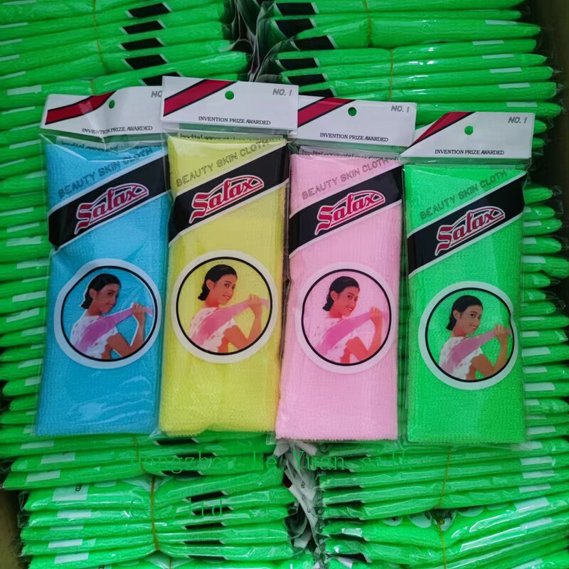 Cross-Border Korean-Style Nylon-Polyester Blended Long Sauna Towel, Bath Flower Bubble Bath Towel, Exfoliating Nylon Bath Towel