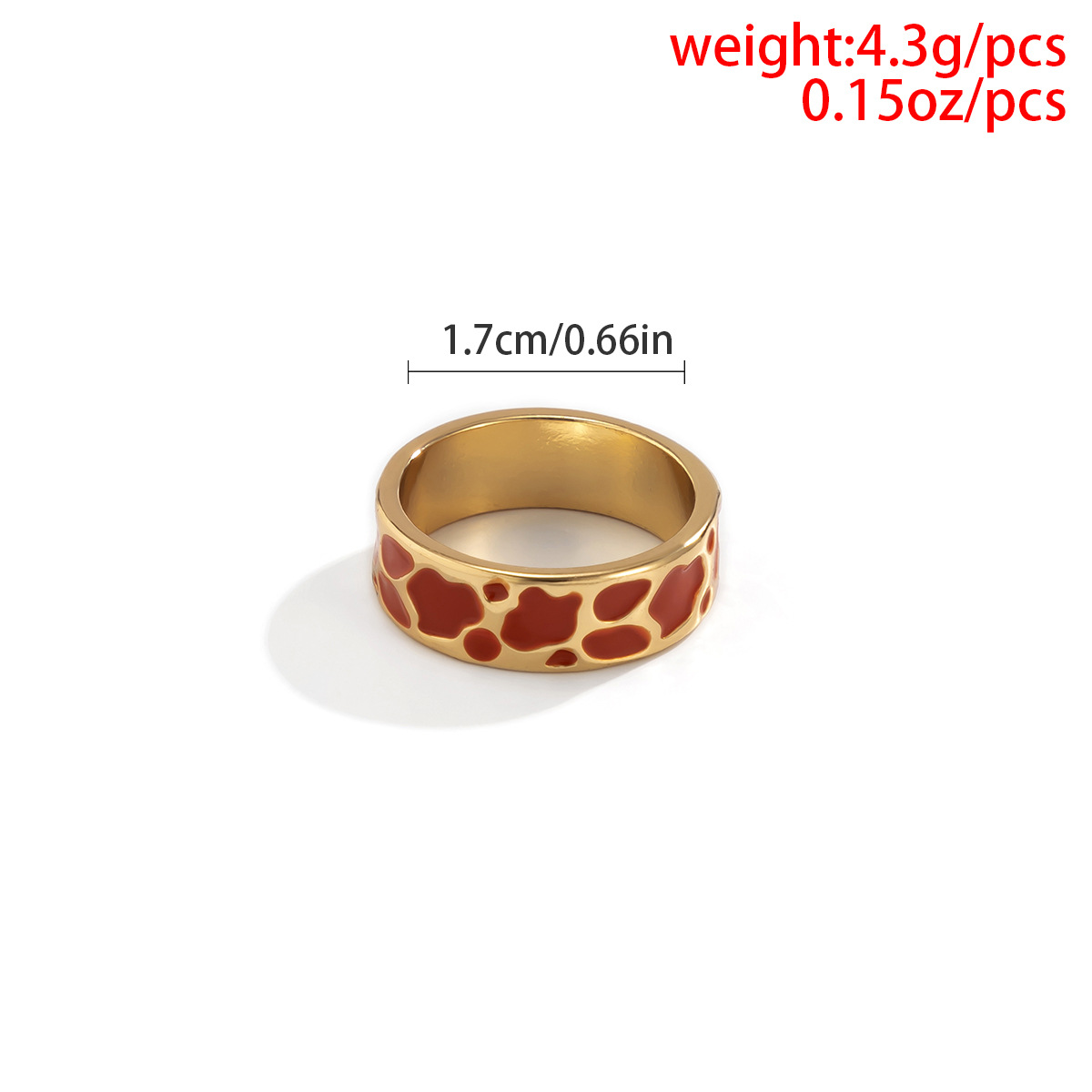 Simple Contrast Color Heart Color Dripping Oil Ring Wholesale Nihaojewelry display picture 10