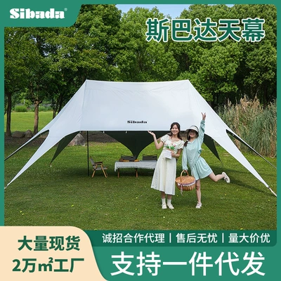Outdoor Camping Wanchong Mountain Super Large Canopy Light Luxury Hump Camp Rainproof Sunshade Tent