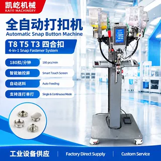全自动四合扣打扣机服装箱包纽扣机T8/T5/T3智能触屏现货