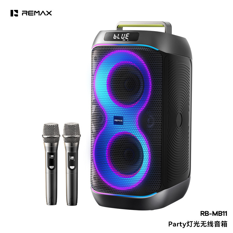 Remax Party Lighting Wireless Bluetooth Speaker with Built-In Dual Microphones and Powerful Subwoofer Is a Cross-Border Bestseller
