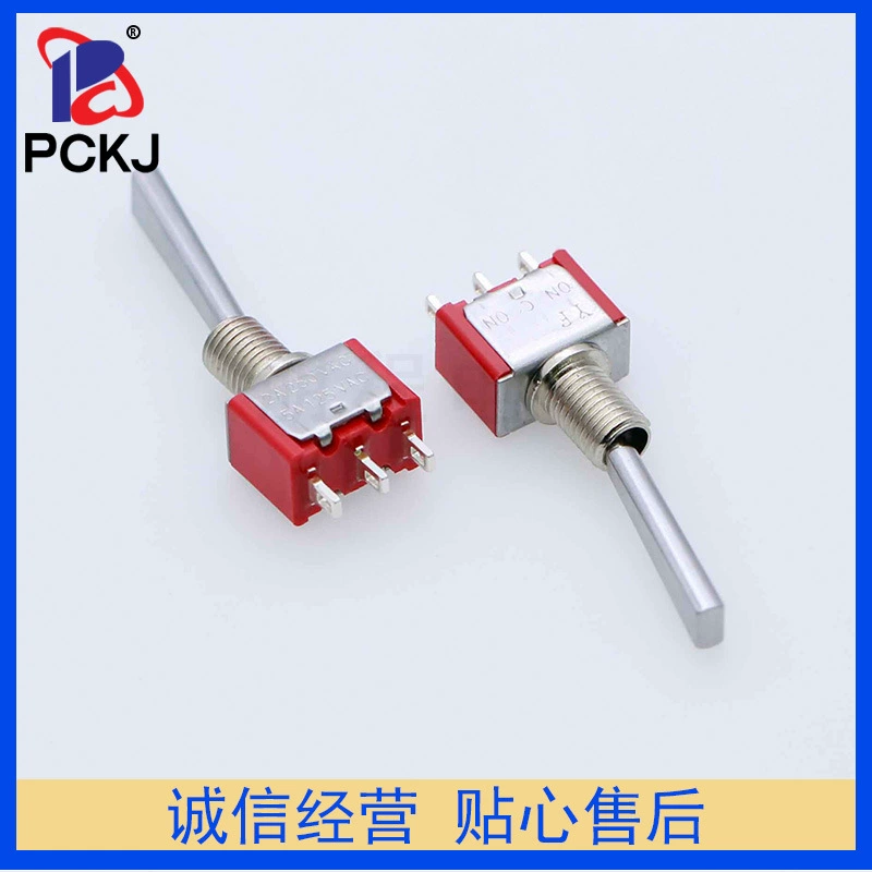 21-мм красный тумблер с плоской ручкой для радиоуправляемых моделей самолетов, 3-контактный 2/3-позиционный переключатель с длинной вертикальной ручкой и функцией сброса