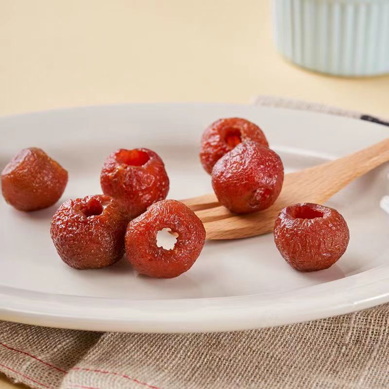 Hollow hawthorn soft and sweet, mountain red fruit snack with no core, wholesale 250g, independent wedding snack hawthorn balls