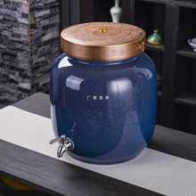 油缸陶瓷带盖家用厨房花生油菜油山茶油密封30斤50斤装油罐耐高温