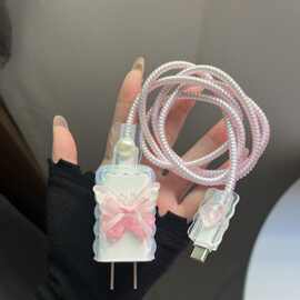 适用华为Pura80充电器保护套66w冰糖Pura X数据线保护套双typec套