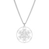 Cross -border hot -selling titanium steel angel seal Ms. Mastelon Men's geometric Kabala garden stainless steel necklace
