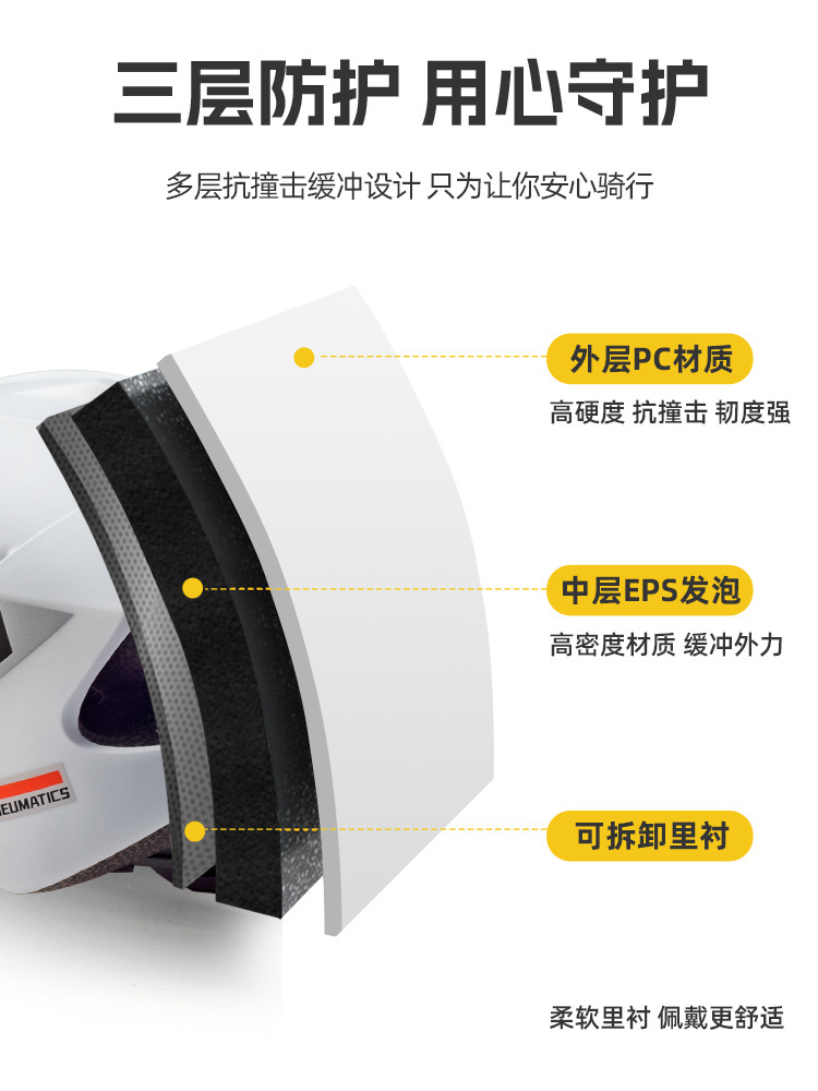 Casco de ciclismo de bicicleta de carretera integral moldeado rompe el viento bicicleta de montaña neumática hombre y mujer casco sombrero equipo de bicicleta