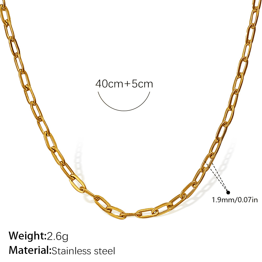 Collar versátil con cadena de hueso de serpiente estampado – cadena trenzada, chapado en oro 18K, personalidad femenina image 28