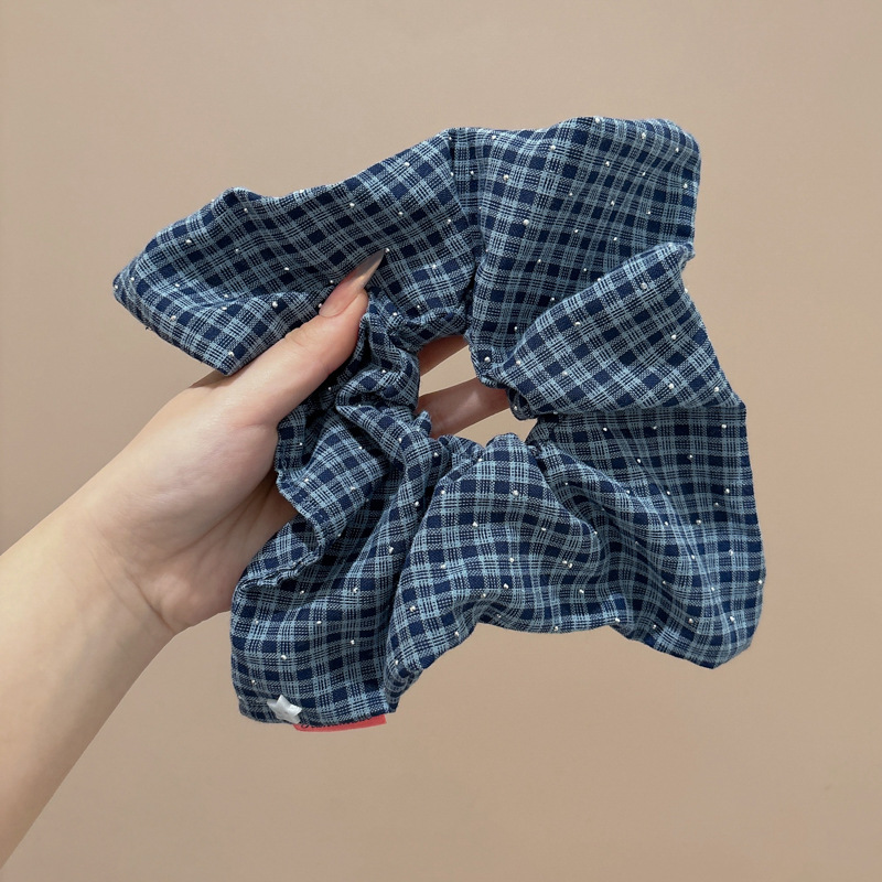 Cuerdas de cabello de arco de punto ondulado toallas de cabello cuadrada de mujer anillo de cabello de intestino grueso coreano de alta calidad acento de cabello correa de verano