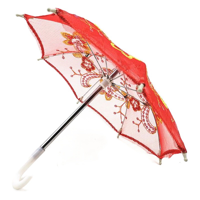 Lace Embroidered Umbrella Small Lace Umbrella Exquisite Embroidered Color Craft Umbrella Children's Toy Umbrella Hot Sale in Scenic Area