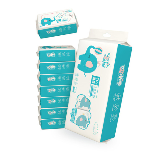 Super mini portable small bag of 75 alcohol wipes removable children's and students' cleaning and sanitary wipes