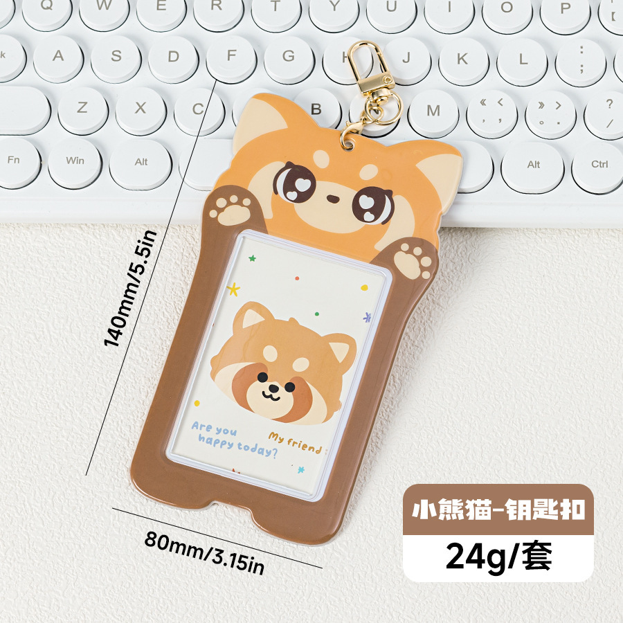Funda para Tarjetas con Llavero de Dibujos Animados de 3 Pulgadas de PVC