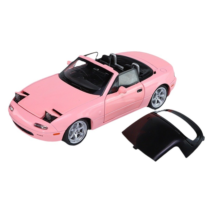 Zhongyuan xinghejin modelo de coche 1 a 32 Mazda MX5 Tire hacia atrás convertible coche deportivo con sonido y luz modelo de coche de juguete adornos
