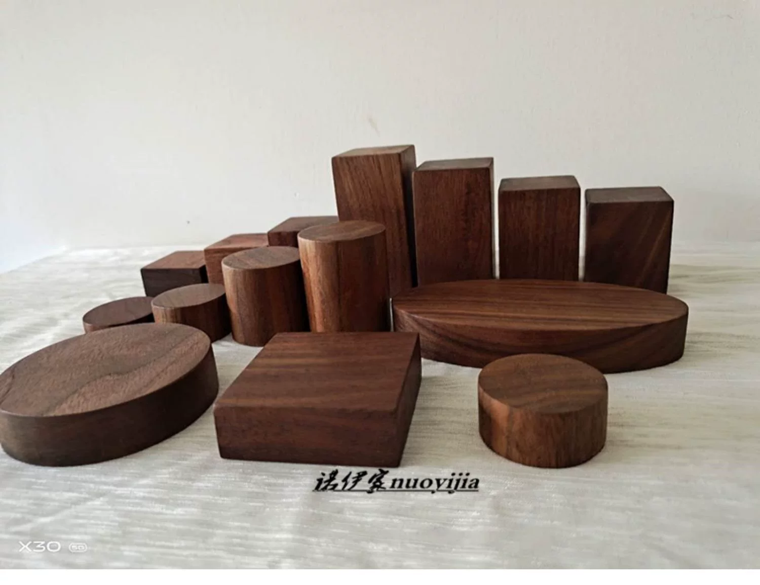 Черный ореховый блок молот война бюст модель украшение основание для рукоделия дерево квадрат куб подушка