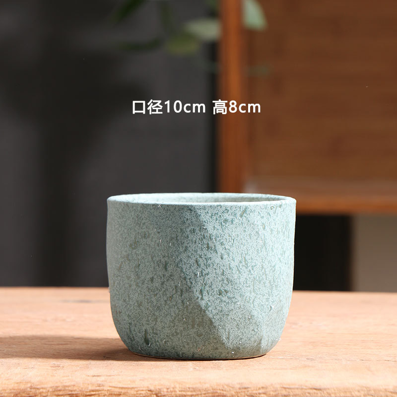 Maceta carnosa retro esmerilada, venta especial de cerámica, terraza para el hogar, terracota, cerámica pequeña, lavabo especial, liquidación al por mayor