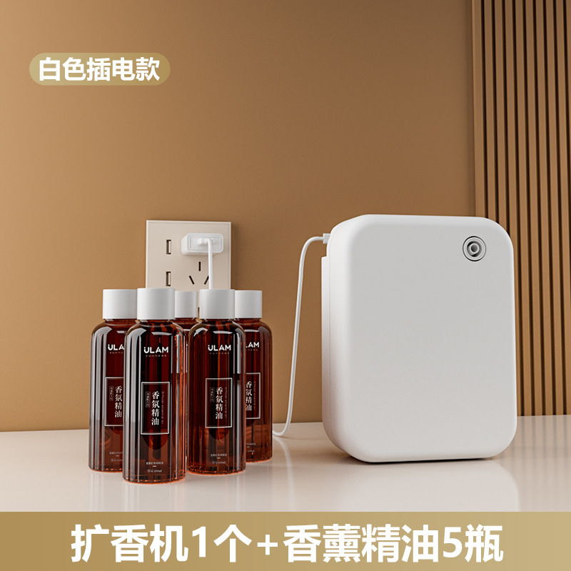 500m³ 화이트 머신 [플러그인 모델] + 100ml 에센셜 오일 5병