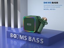 BOOMS BASS M2102无线蓝牙音箱插卡小型麦克风手机话筒K歌小音响