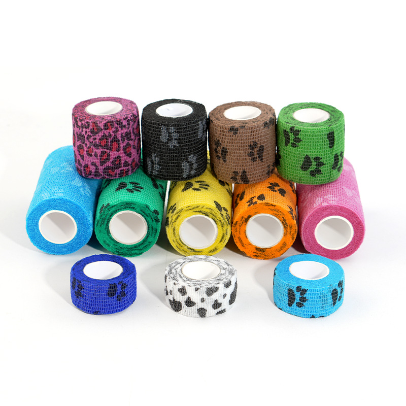 Deportes rollo de vendaje al por mayor de PET vendaje auto-adhesivo vendaje elástico estudiante escritura anti-desgaste dedo vendaje