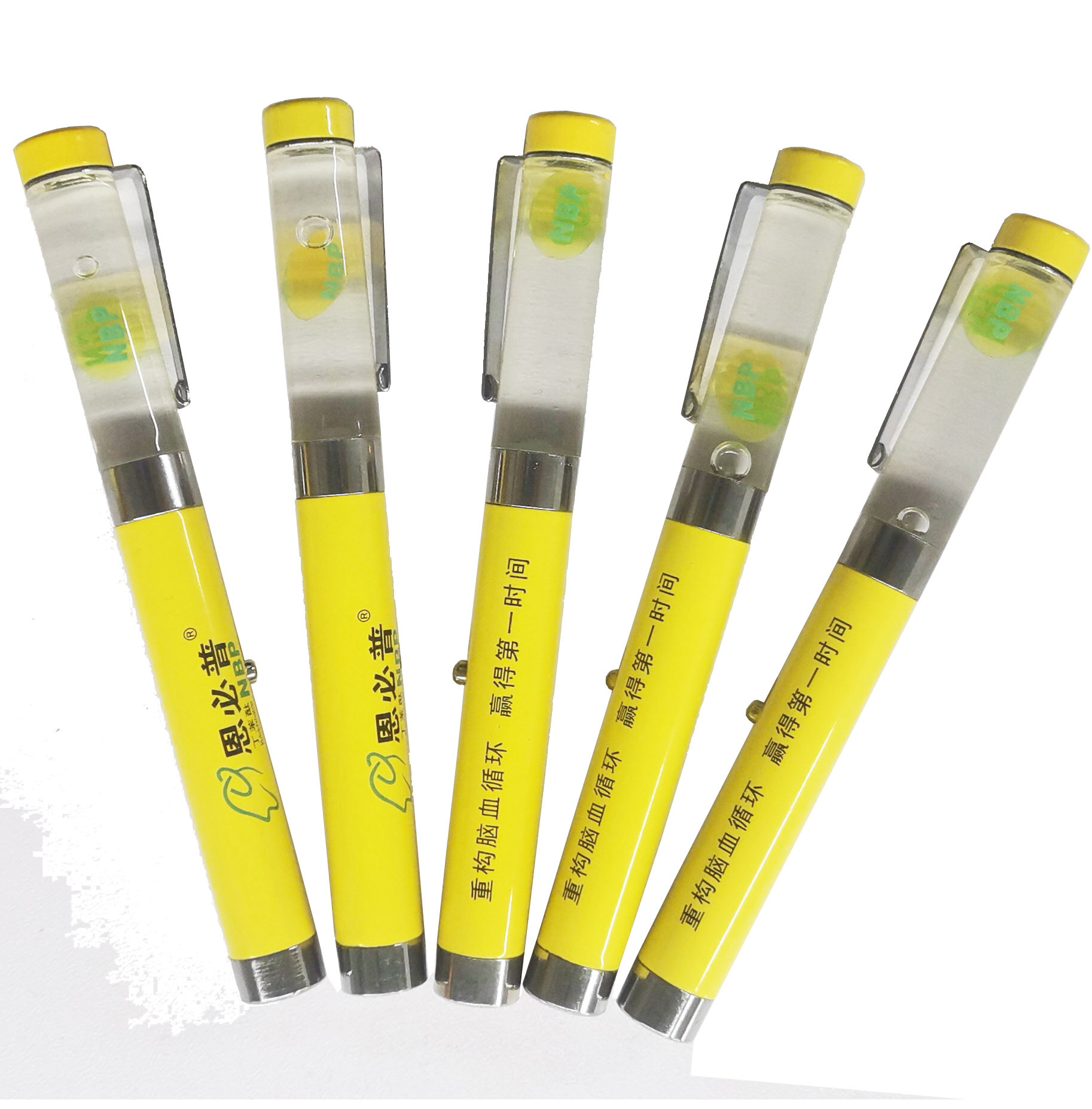 厂家批发笔型照明口腔电筒管身上可印刷里面灌油各种漂浮物
