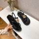 Women's Thin Strap Toe Flat Sandals for Summer 2025 New Arrival Fashionable All-Match Thick Soft Bottom Non-Slip Holiday Style Metal Buckle