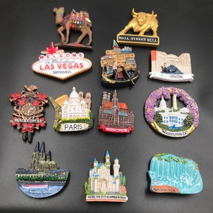United States Washington Germany New Swan Castle France Italy Syria Cuckoo Clock Magnetic Resin Refrigerator Magnet