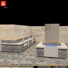 自助餐台施工图 全日制酒店自助早餐台制作 移动布菲台自助餐设备