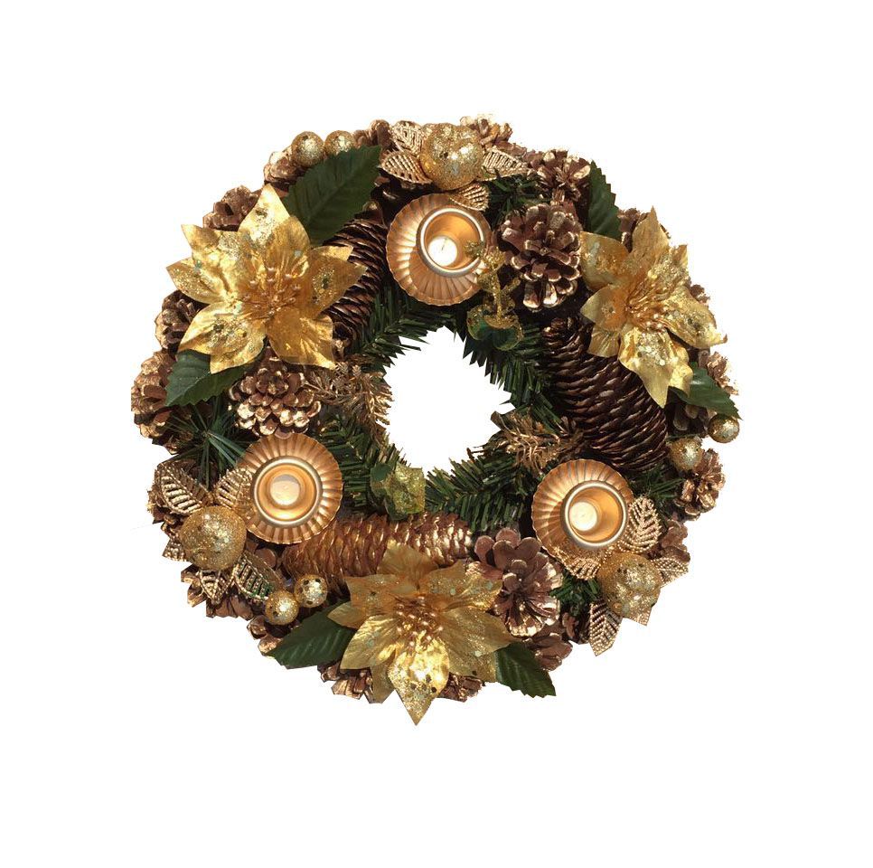 Fabricantes personalizados candelabros de Navidad guirnaldas de pinos de Navidad guirnaldas de joyas de Navidad guirnaldas de velas de Navidad guirnaldas de mesa