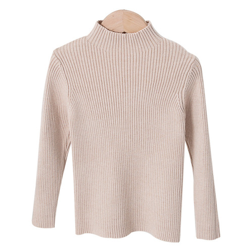New Fall/Winter Collection: Kids' Boys' Mid-to-High Neck Sweater Base Layer | Knitted Top for Girls