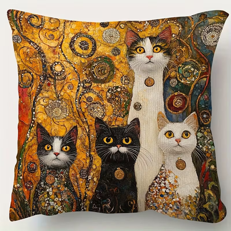 TEMU venta caliente gatos almohada lindo lindo lindo divertido animal almohada dormitorio hogar sofá decoración cojín cubierta al por mayor image 49